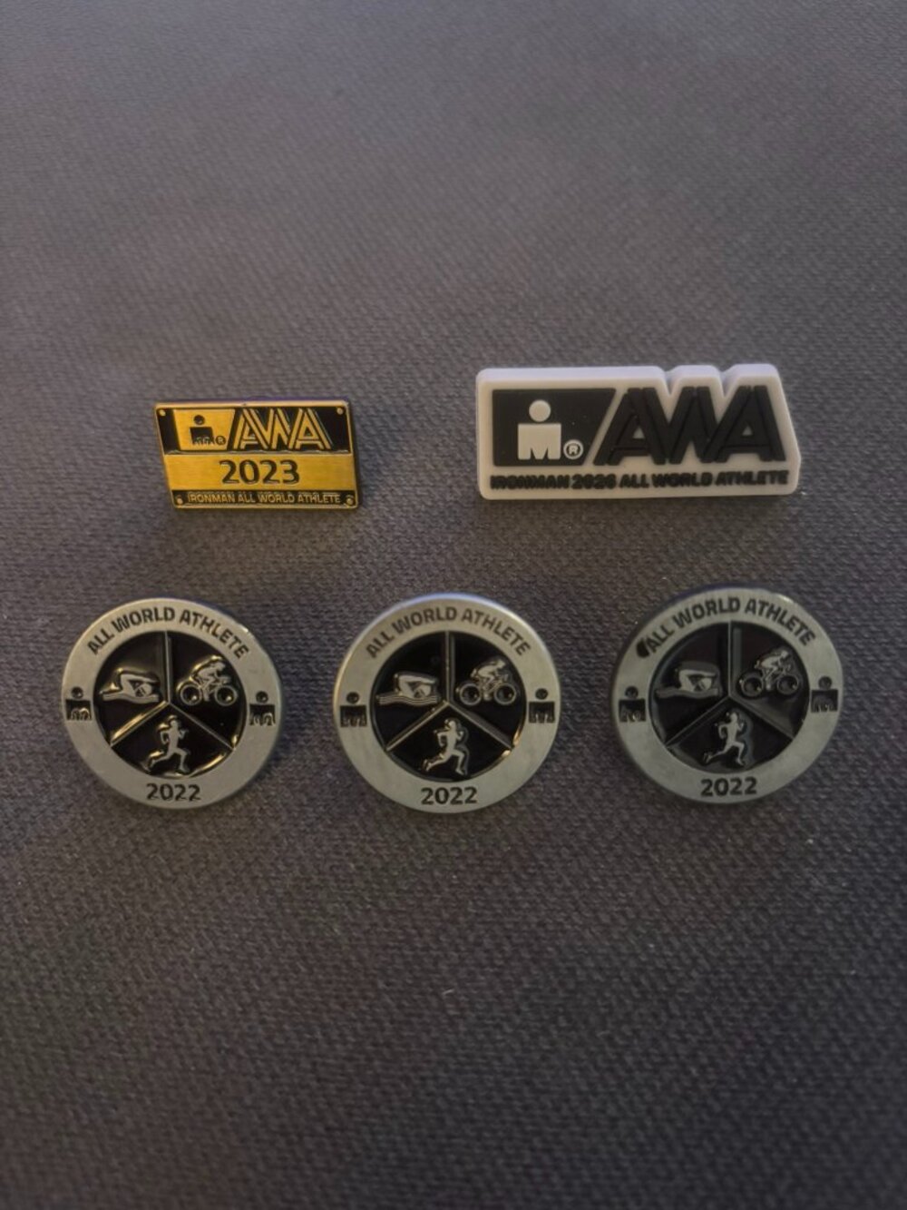 Ironman All World Athlete Pins - 5 pack